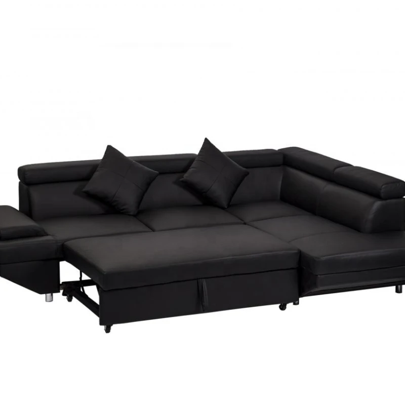 High-quality R-shaped American living room sofa extendable sofa bed