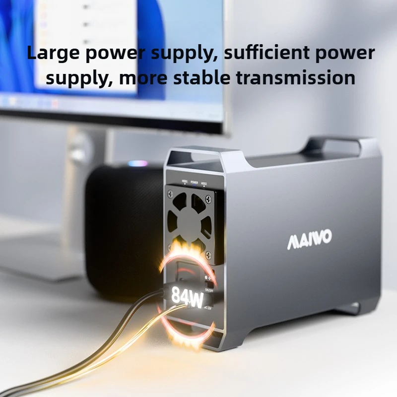 MAIWO Station d'accueil pour disque dur double baie SATA vers USB 3.0 type-c Gen2 adaptateur pour boîtier de disque dur de 3.5 pouces boîtier de disque dur HDD