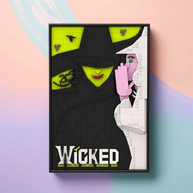 

NEW 911PCS MOC Creative Model Wicked Poster Collectible Display DIY Building Blocks Home Decor Gift Showcase Blocks Display Gift