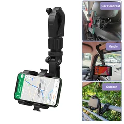 Telephone Car Holder 360 Degree Rotating Stand Rearview Mirror GPS Navigation Auto Phone Support Multifunctional Phone Holder