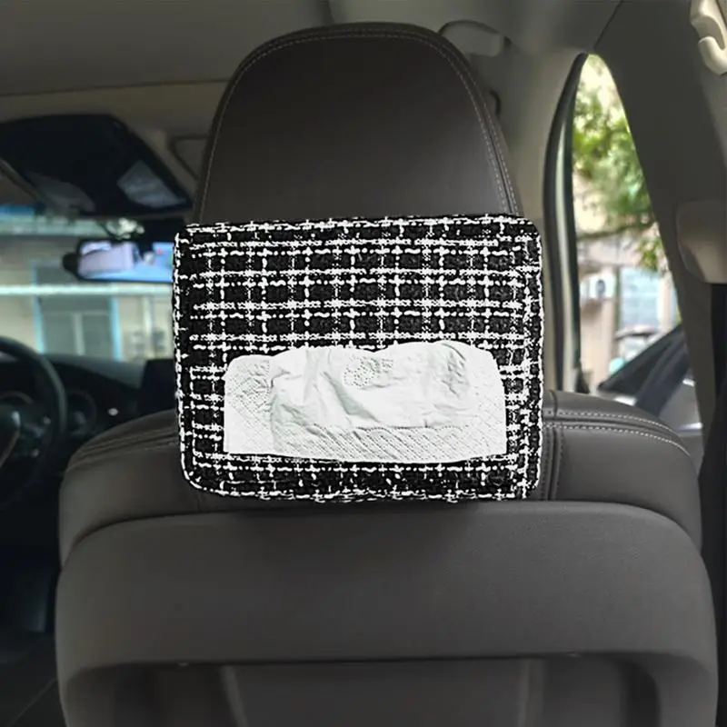 Car Napkin Holder Extra Large Soft Car Visor Tissue Dispenser Portable Auto Kleenex Holder car Center Console Armrest Napkin Box