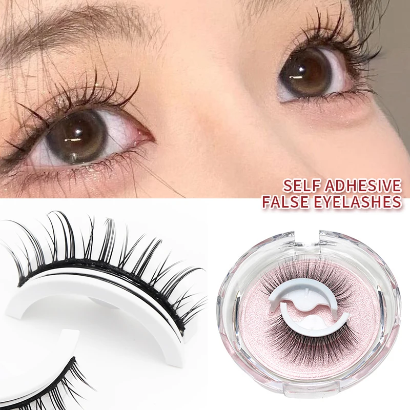 DINGSEN Koreanische Selbstklebende Wimpern Natürliche Wiederverwendbare Wimpern Manga-Wimpern Make-up-Produkte Ohne Klebstoff Wimpern – Detail 5