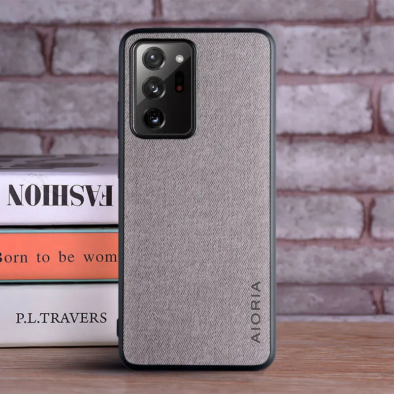 Case for Samsung Galaxy Note 20 Ultra coque Luxury textile Leather skin soft cover for samsung galaxy note 20 ultra case capa