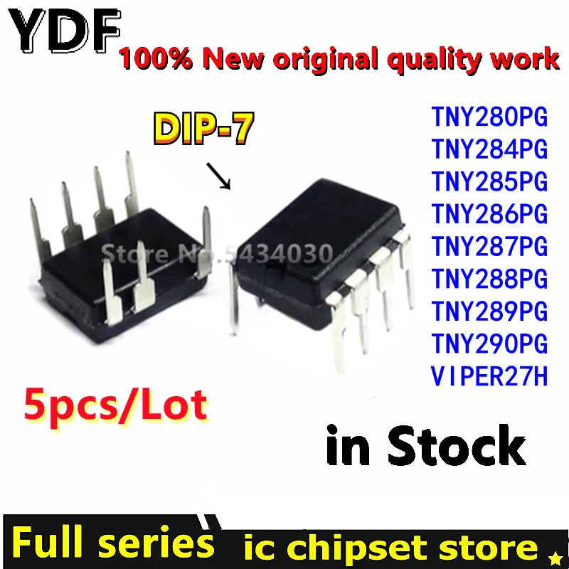 (5pcs) 100% New TNY280PG TNY284PG TNY285PG TNY286PG TNY287PG TNY288PG TNY289PG TNY290PG DIP-7