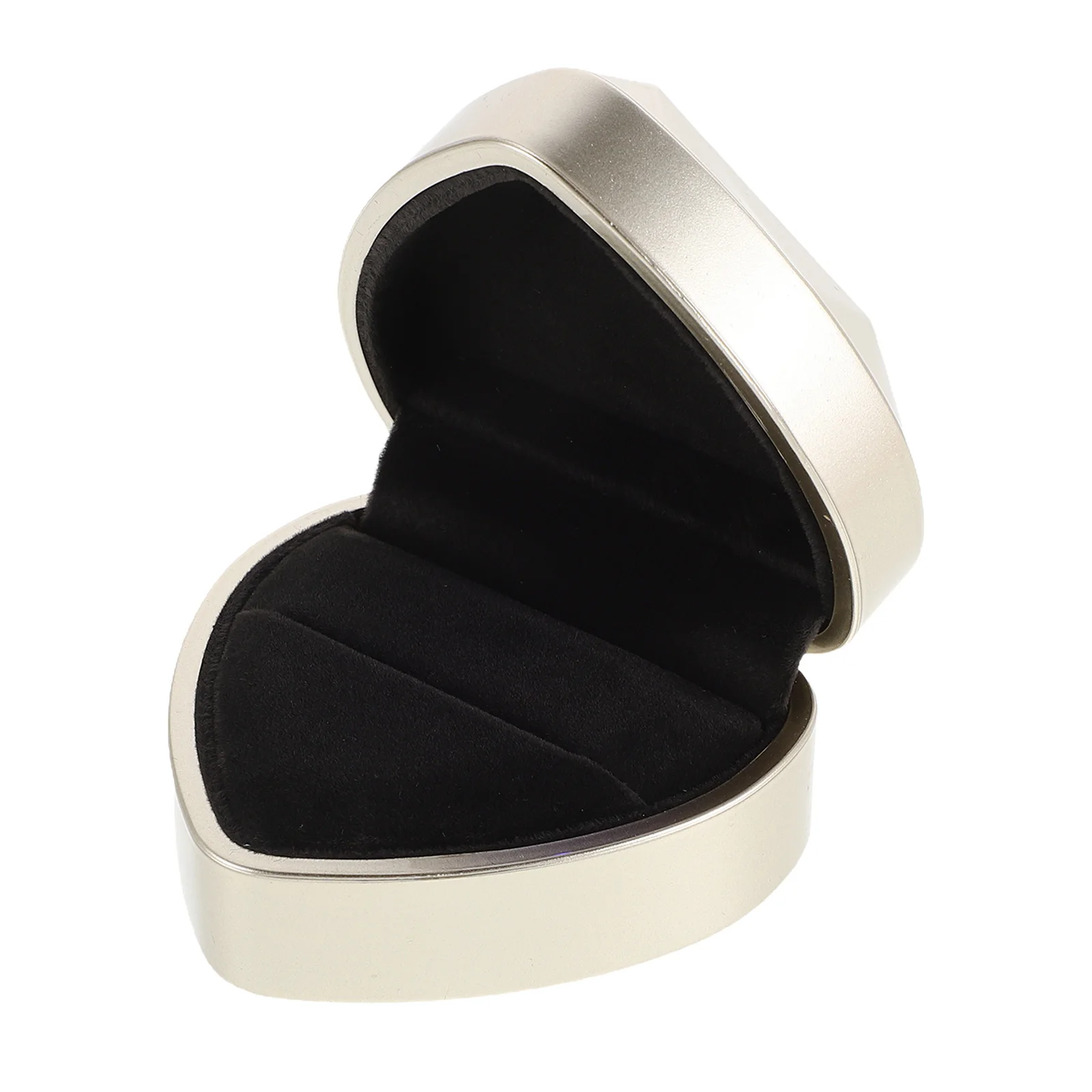 

LED Jewelry Box Heart Shaped Velvet Earrings Case Ring Storage Lighted Display for Necklaces Pendants Gifts Packaging