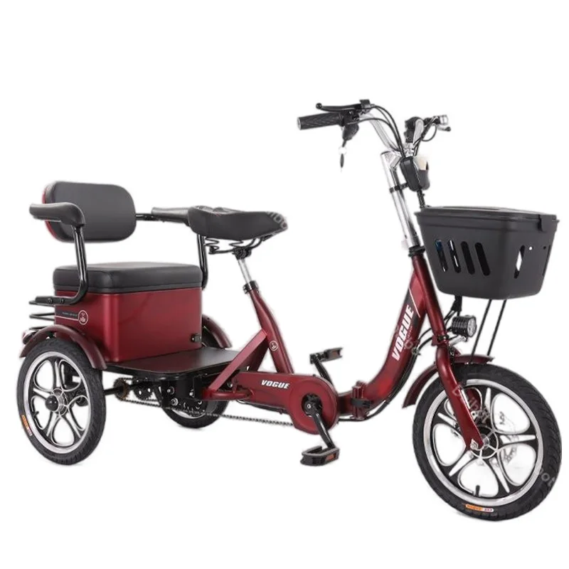 Klappbares Eltern-Kind-Elektrofahrrad Dreirad-Elektrofahrräder für Männer mit Sitz für Senioren Trike-Motorrad für Erwachsene – Detail 6