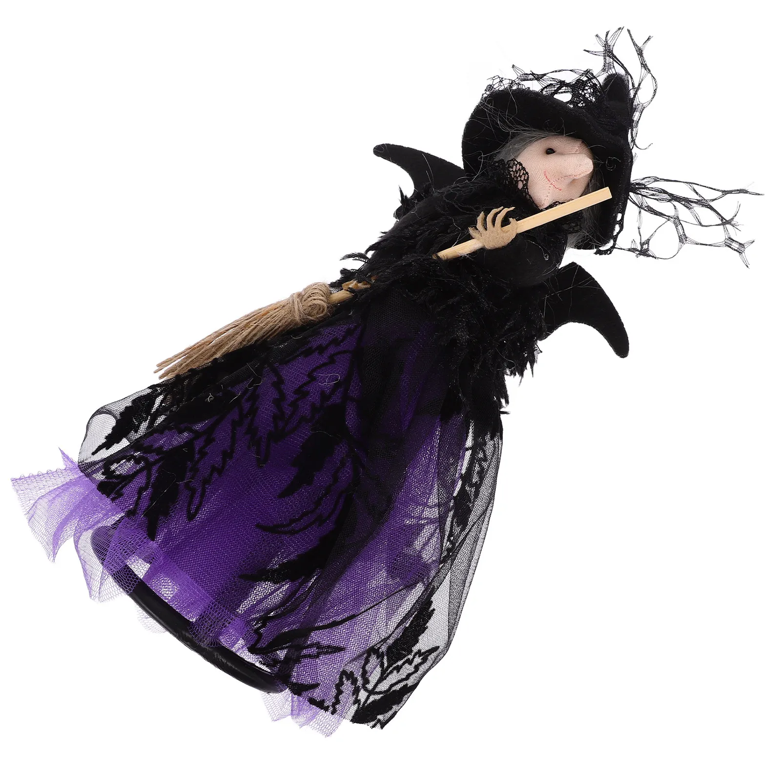 

Halloween Witch Decor Halloween Tree Topper Cartoon Style Tabletop Decorative Witch Home Decor Festival Supplies
