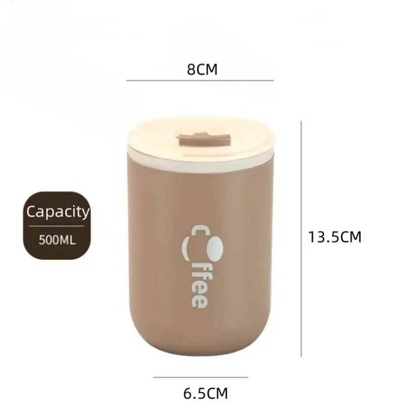 Stainless Steel Thermos Cups Coffee Thermal Mug with Straw Leak Proof Travel Car Double Layer Insulated Milk Tea Water Bottle