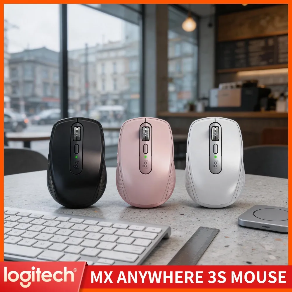 Compact Bluetooth Wireless Mouse Adaptive Scroll Soft Click Logitech MX Anywhere 3S For Student Note Management