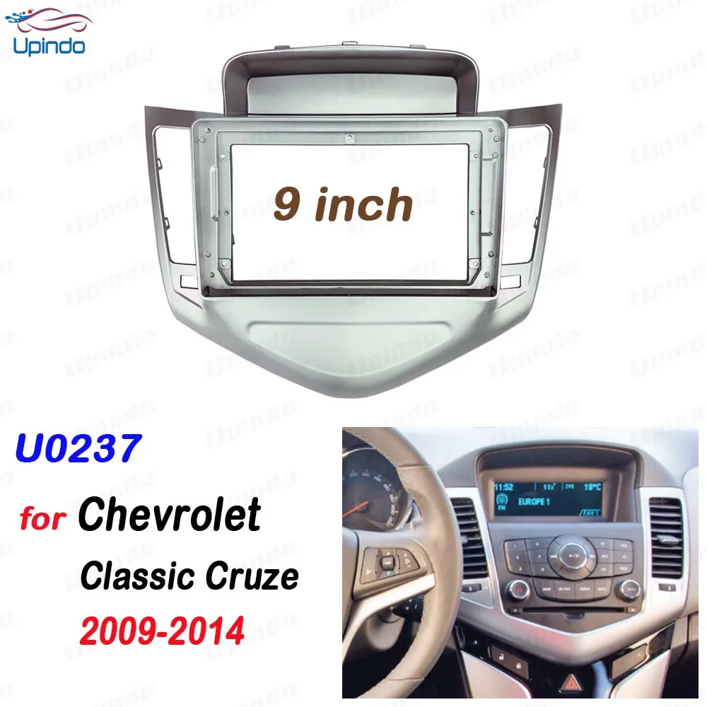 

2 Din 9 Inch Car Radio Installation Mp5 Plastic Fascia Panel Frame for Chevy Chevrolet Classic Cruze 2009-2014 Dash Mount Kit