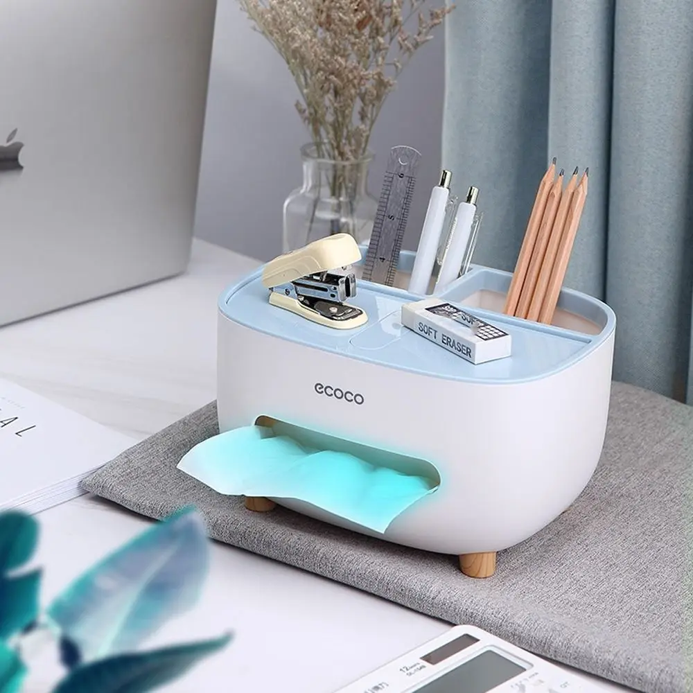 

Sundries Container Nordic Style Tissue Box Holder Plastic Household Remote Control Storage Practical Desk Organizer Office