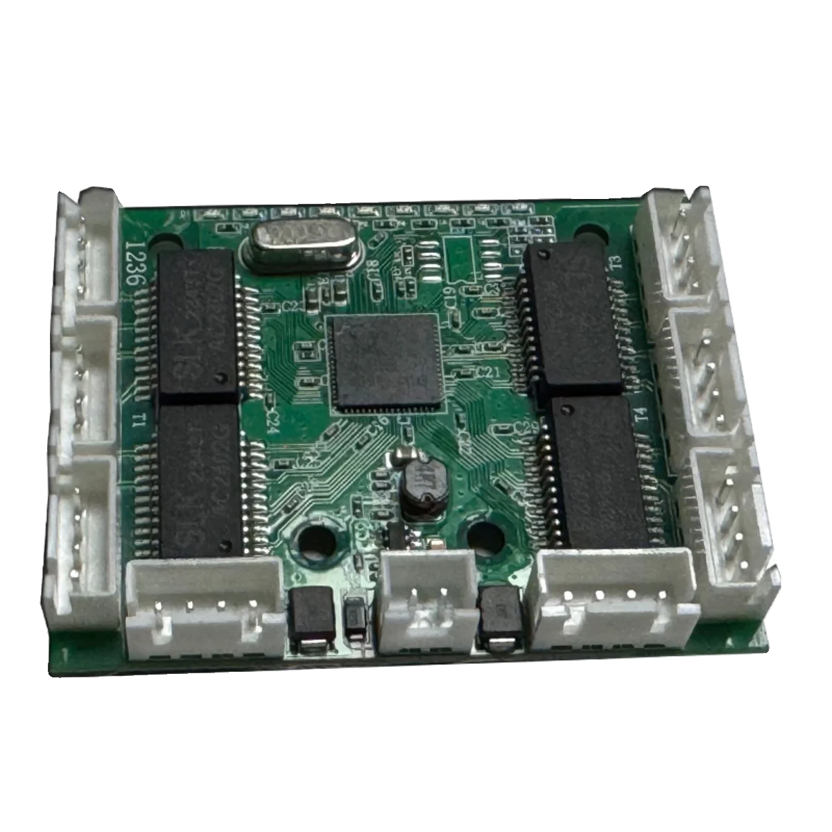 59*45 12 فولت المدمج في مراقبة التحكم الصناعي 8-port 100Mbps وحدة تبديل جهد واسع درجة حرارة واسعة النسخة الصناعية