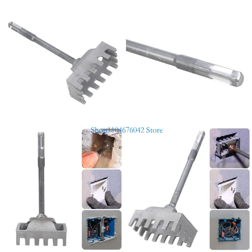 

5asd Practical 340g Square Shanks Hammer Grooving Chisels Junction Box Cutter for 86 Type Electrical Box Installation