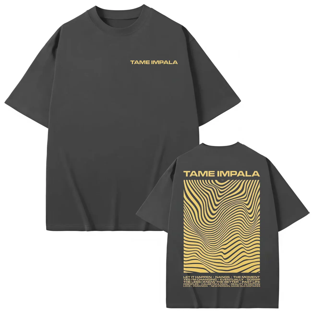 Rock Band Tame Impala Merch T-Shirt Hochwertige Mode Übergroße T-Shirts für Männer und Frauen Sommer Lässiges Baumwoll-Kurzarm-T-Shirt. – Detail 6