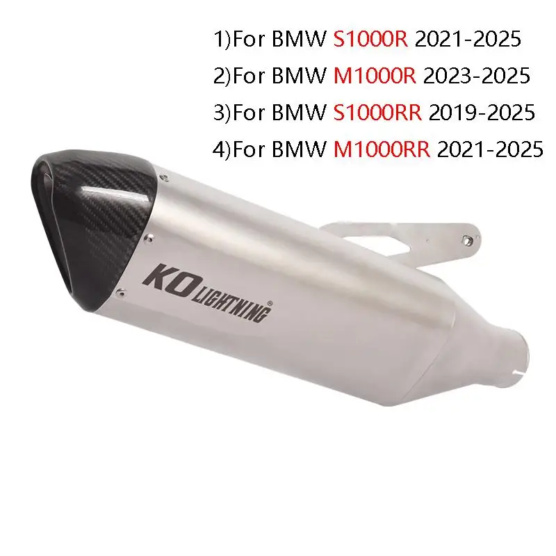 

For BMW S1000R M1000RR 2021-2025 M1000R S1000RR Motorcycle Exhaust System Muffler Link Pipe Stainless Steel Carbon Fiber Escape