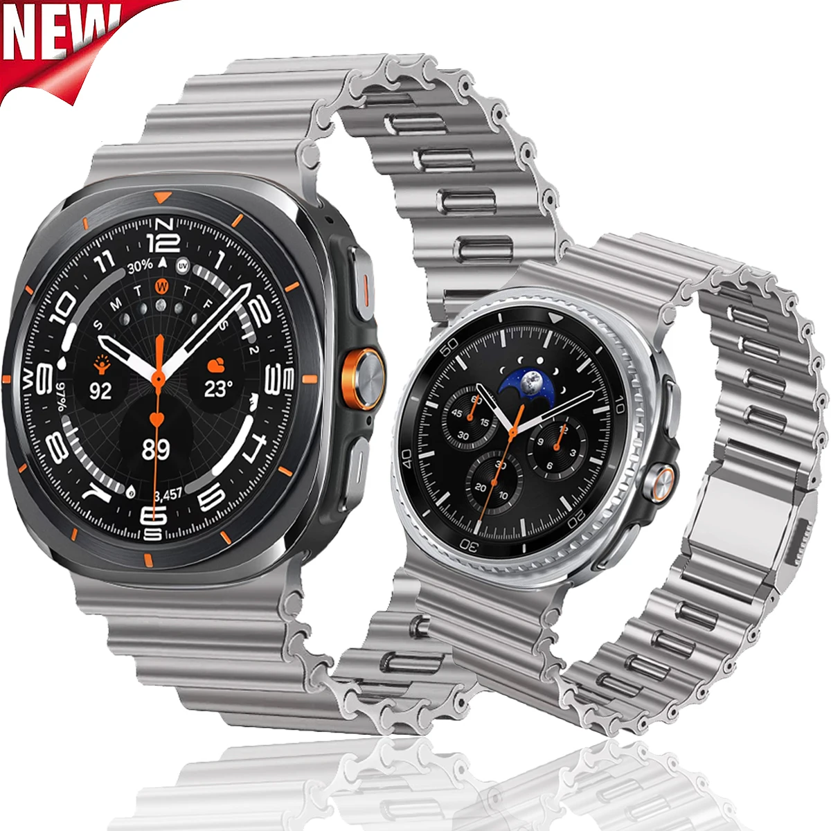 Ocean Edelstahlarmband für Samsung Galaxy Watch Ultra 47mm Magnetband für Galaxy Watch8 40mm 44mm Classic 46mm Armband