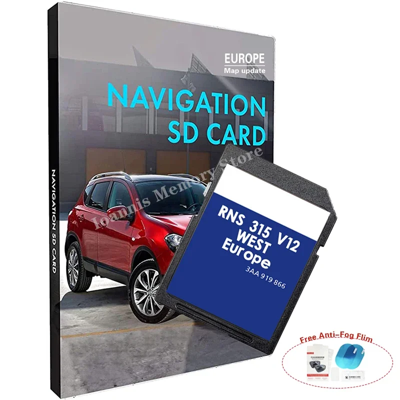 

3AA051866BE Original for VW SD Card V12 Europa West RNS 315 Navigationssystem Navi Software Update Plattform AZ