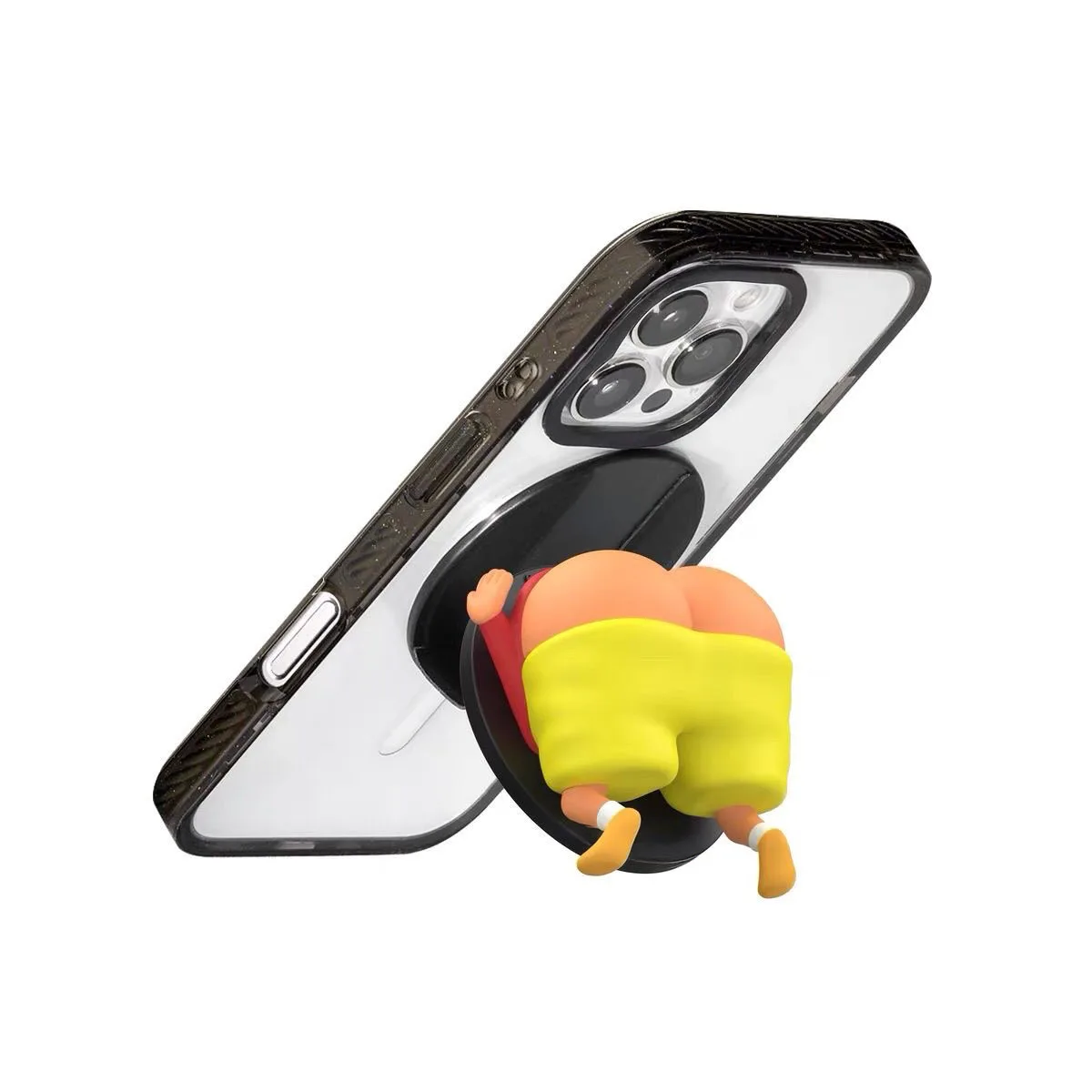 

Забавная магнитная складная подставка для телефона для IPhone 12, 13, 14, 15, 16, 17 Pro Max, поддержка держателя для S25U