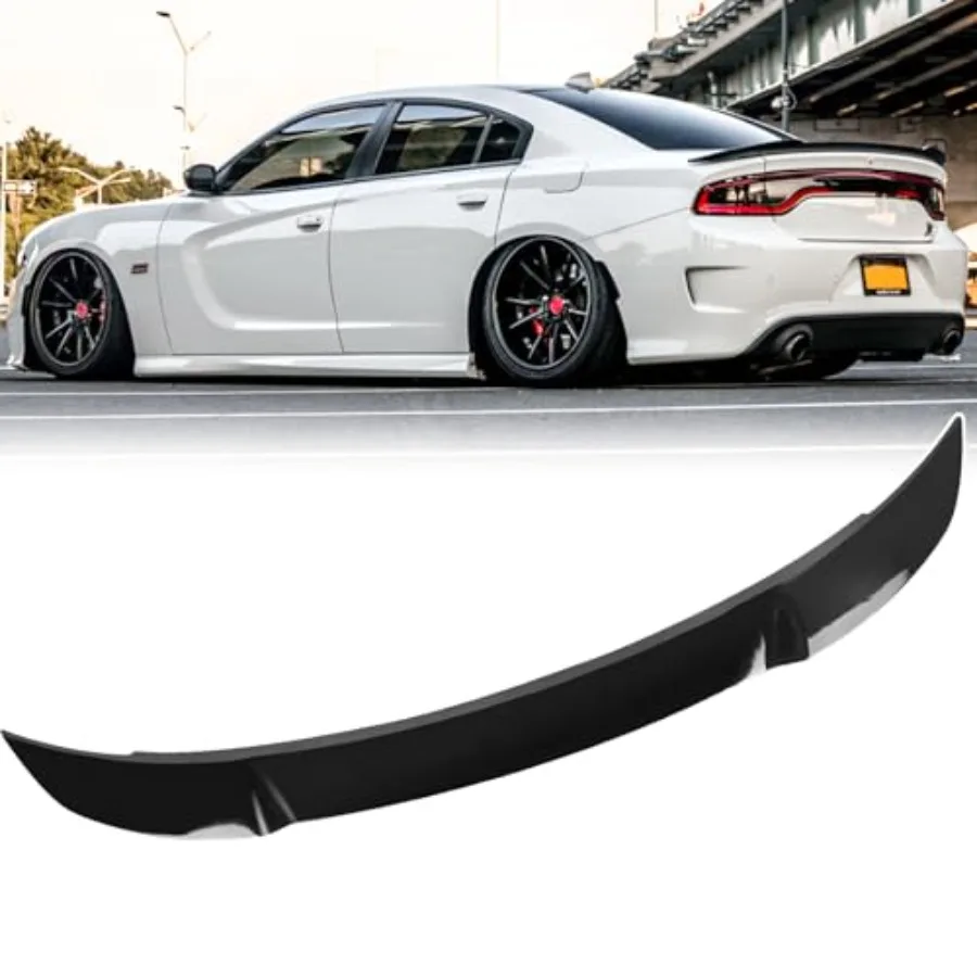 

Rear Trunk Spoiler Wing for 2011-2023 Dodge Charger GT SRT SXT SE R/T Scat Pack Daytona Pursuit Hellcat Models Glossy Black Sty