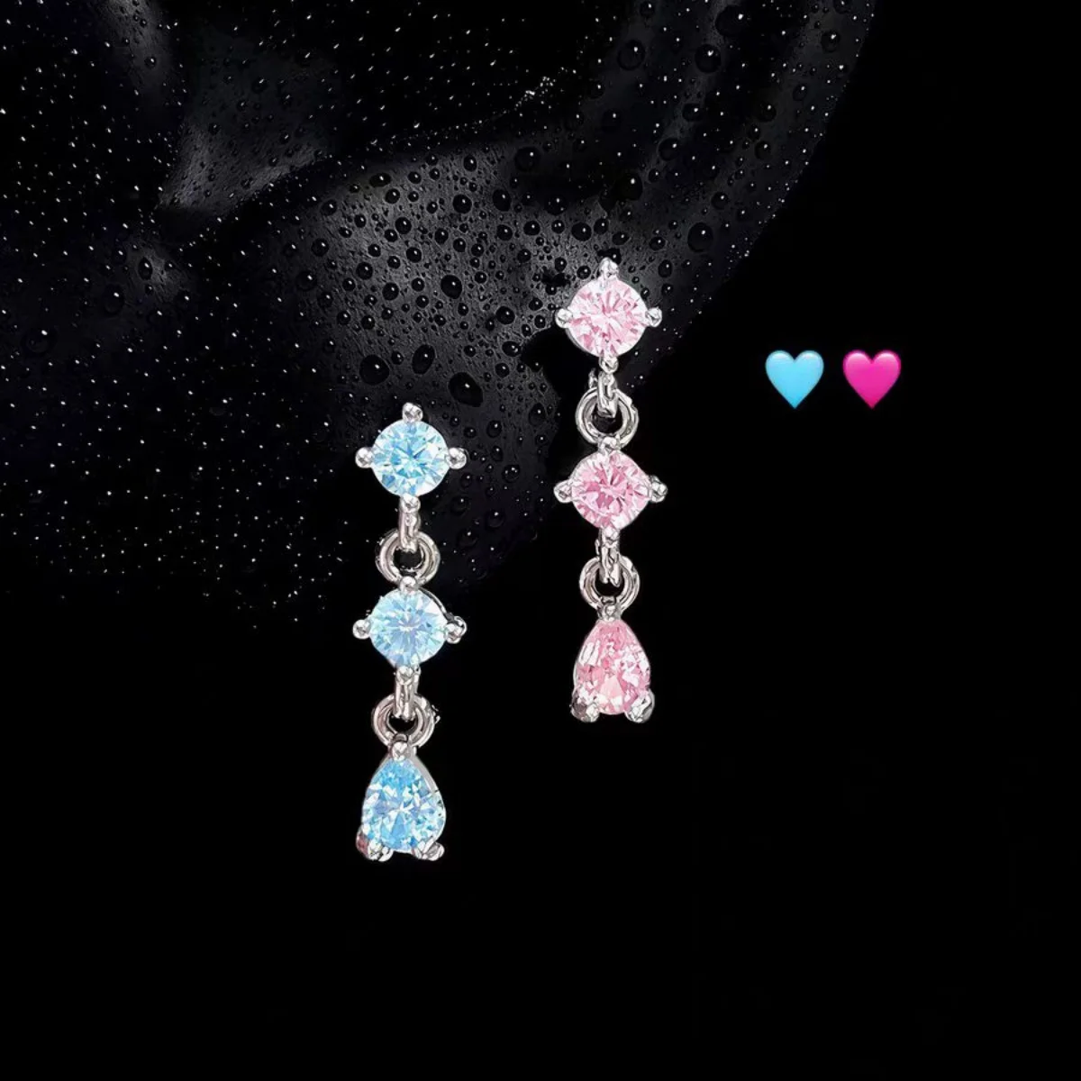 1 pcs Colorful Zircon Tassel Ear Bone Nail For Women 316 Stainless Steel Inoxidable Fashion Y2K Earrings Accessories Gift