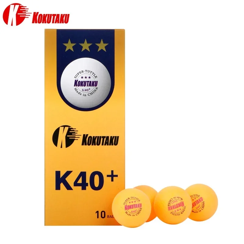 Liberação kokutaku k40 + bolas de tênis de mesa com costura de 3 estrelas abs bola de pingue-pongue profissional bola de competição de treinamento amador