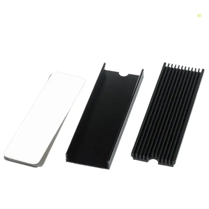 Pendingin M2 Heatsink SSD performa tinggi untuk M2 2280 SSD NVMe Heatsink aluminium dengan peredam panas bantalan termal silikon