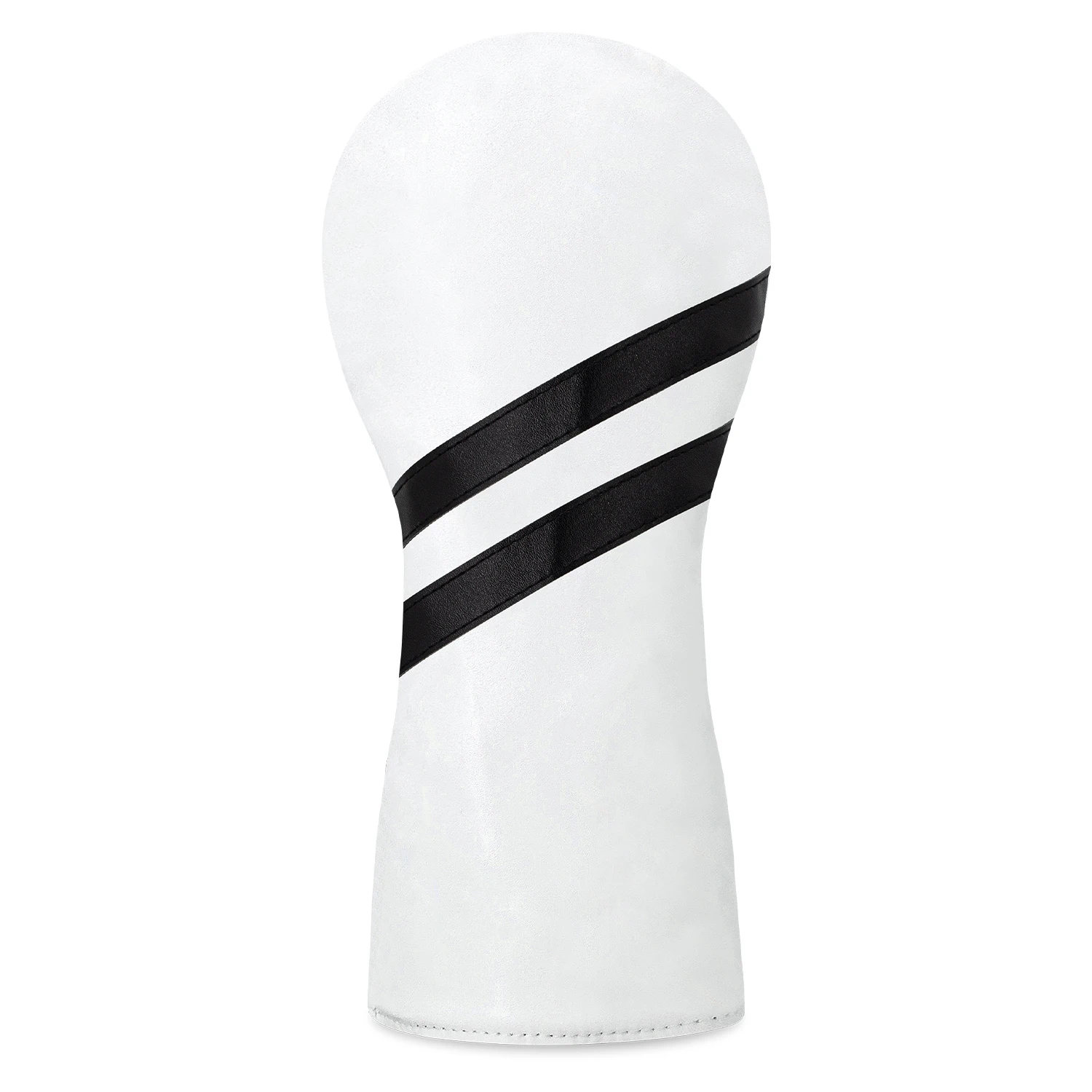 1pc/3pcs White Double Diagonal Stripe Golf Wood Headcover, No Number, Fit Driver & Fairway Wood, Golf Club Protector - view 2