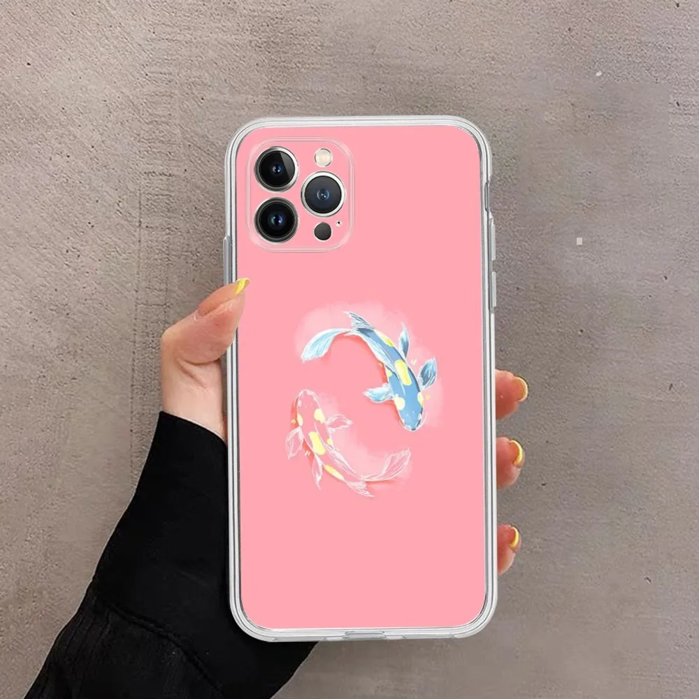 Koi Carp Fish Phone Case For iPhone 15 14 11 12 13 Mini Pro XS Max Cover 6 7 8 Plus X XR SE 2020 Funda Shell