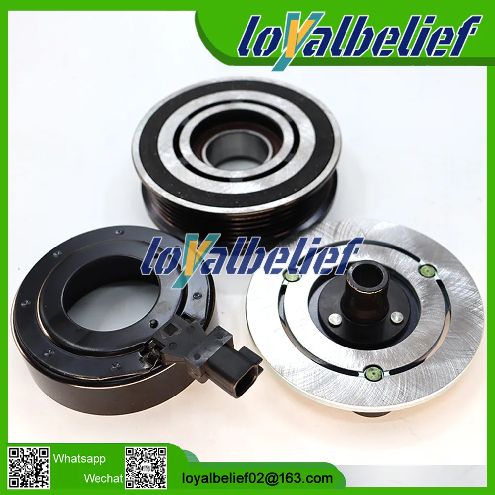 AC Compressor Magnetic Clutch Pulley VS16 for Ford Mondeo 4 S-MAX GALAXY Focus 1.6 2.0 1766983 1707371 1683959 9G9N19D629LD