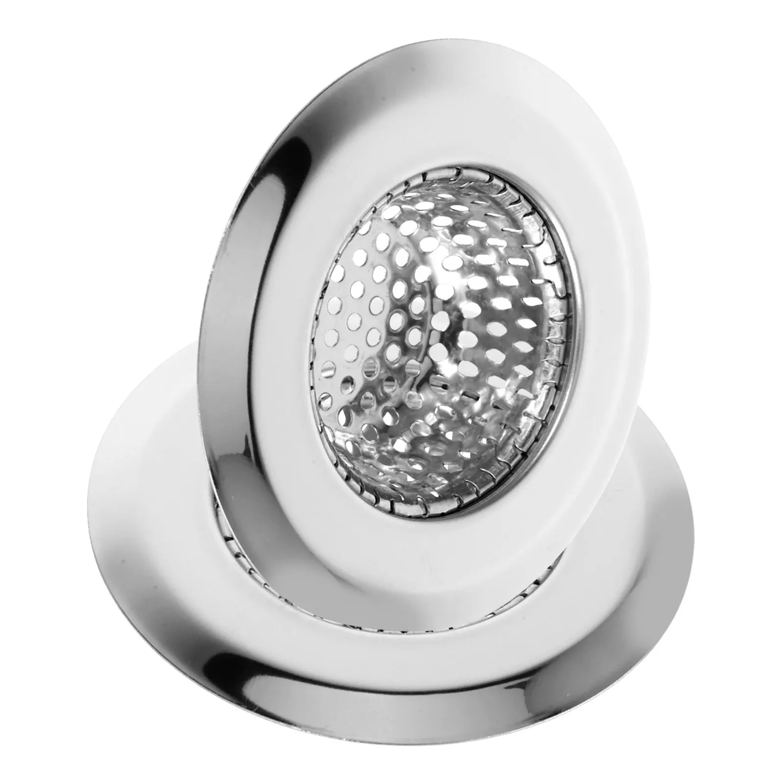 

2Pcs Kitchen Sink Filter Stainless Steel Strainer Basket Anti-Clog Guard Hair Catcher Drain Protector Filter Screen for Kitchen