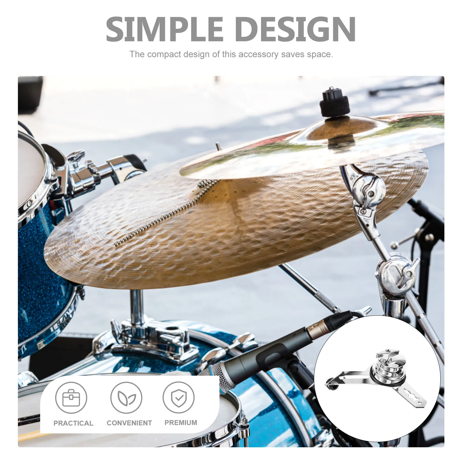 

Musical Instruments Ear Drum Hanger Rims Mount Rack Tom Tomsuspension Mounts Parts Accessory Silver for Drums