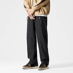 Pantalones Cargo para hombre, ropa de calle holgada con múltiples bolsillos, pantalones de chándal rectos, pantalones de Jogger impermeables de moda, pantalones casuales de Hip Hop