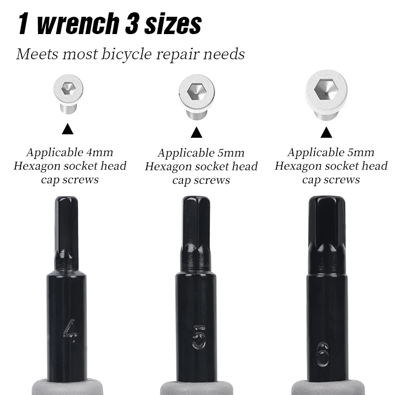 MTB Road Bike Y Shaped Hex Wrench CR-V Steel 4/5/6 mm Spanner 3 in 1 Bike Tools 3 Way Bike Hexagonal Service Repair Tool