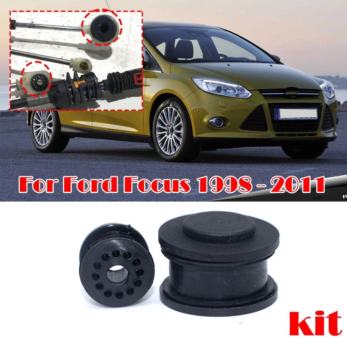

Manual Gear Linkage Repair Kit For Ford Focus Shift Cable Bushing Rubber End Pivot Connector Clamp Collet 1998 1999 2000-2011