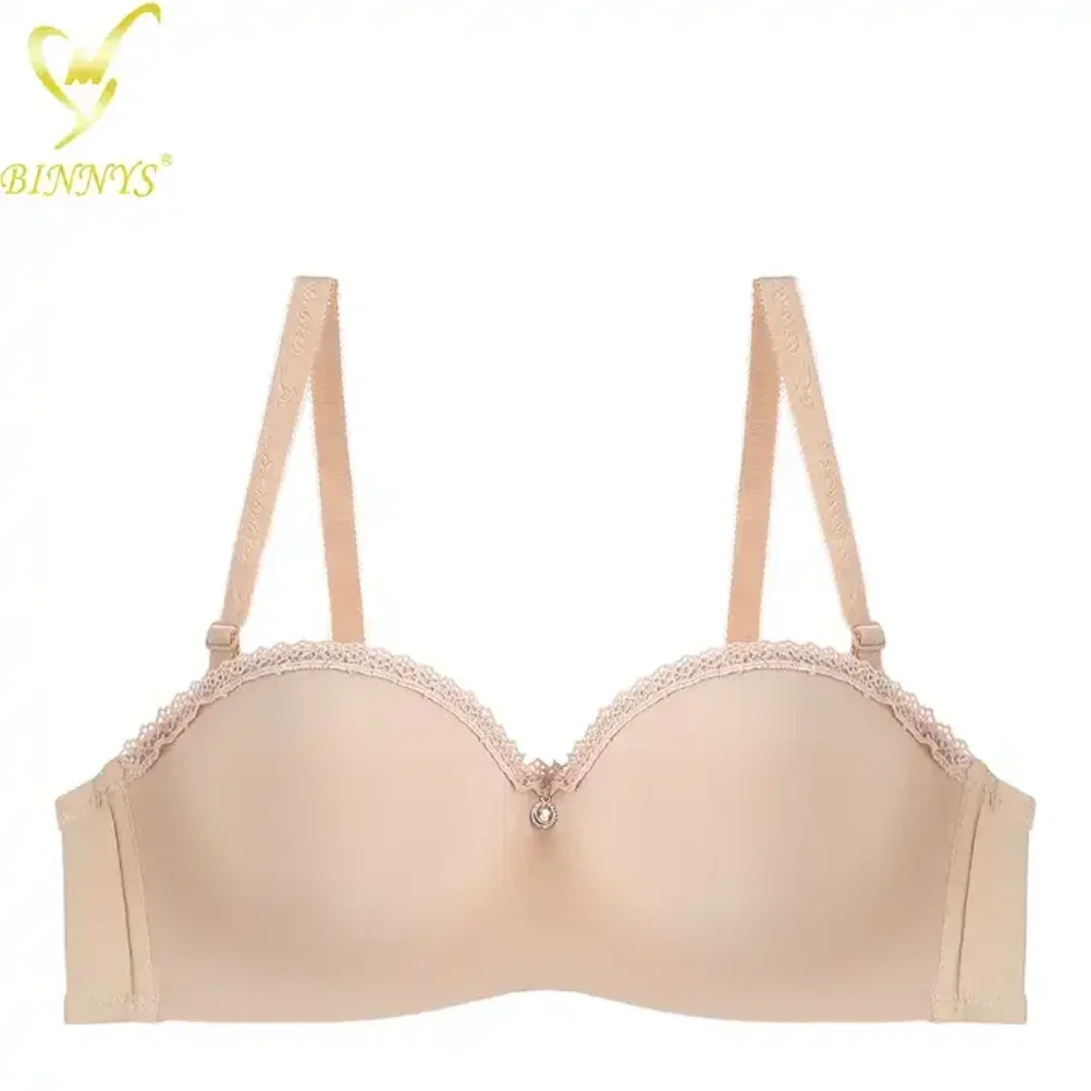 BINNYS B Cup Women Bra High Quality Women Solid Nylon Breathable Half Cup Wholesale Underwire Ladies Bra