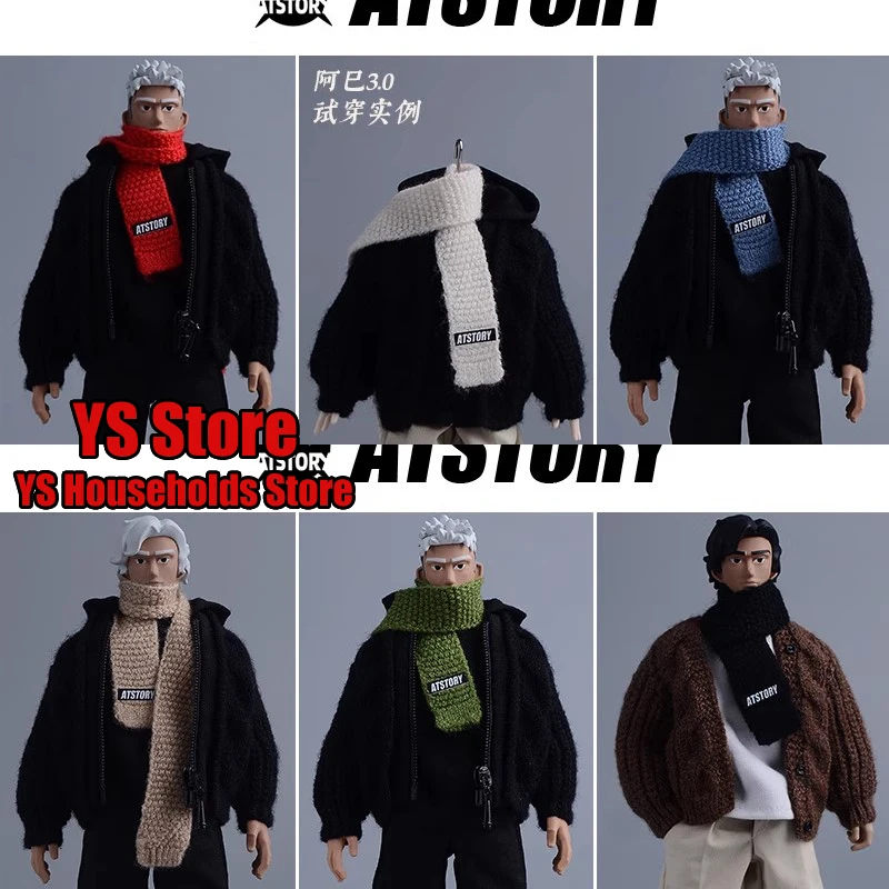 

ATSTORY FASHION CLOTHES 1/12 Man Soldier Mini 20cm Knitted Scarf Toys Accessory For 6" Action Figure Scene Ornament Gift