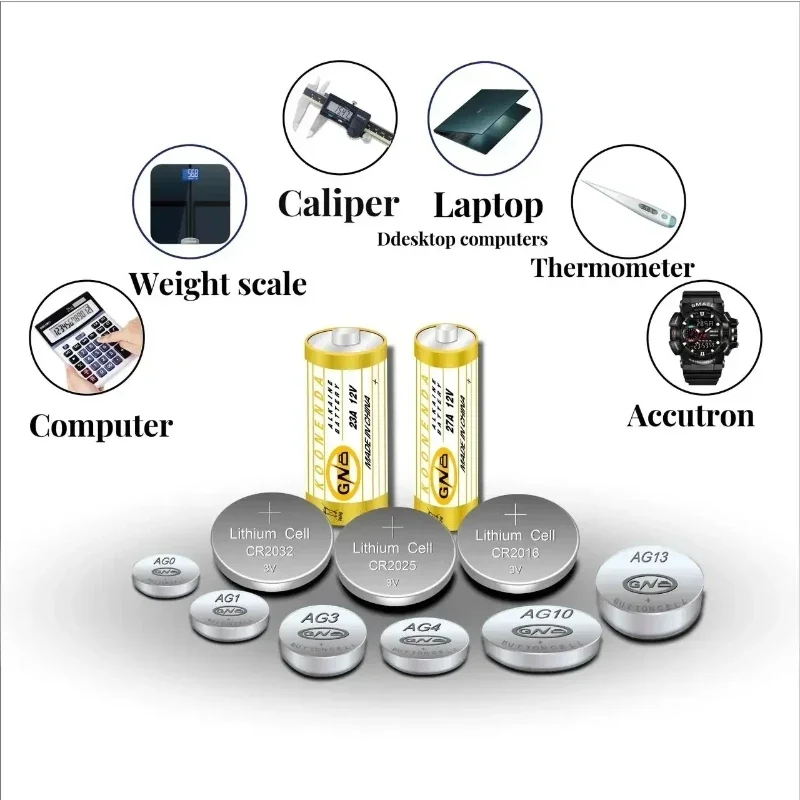 AG10 Coin Cell Battery, Used in Calculators, Thermometer, Electronic Watches, 1.55V, LR54, 389A, 189, LR1130, L1131