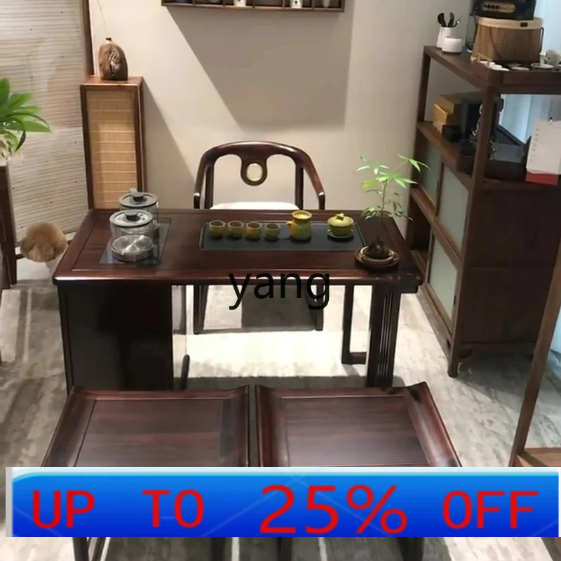 

LTT New Chinese Ebony Tea Table Combination Zen Simple Kung Fu Tea Table