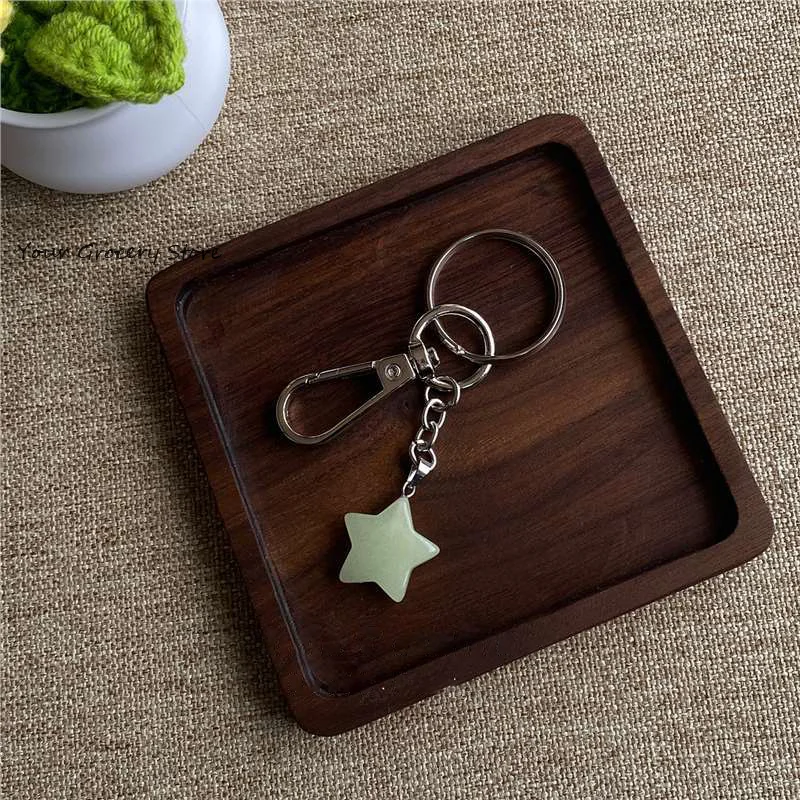 Fashionable Luminous Star Moon Cross Keychain Pendant Simple Creative Keychain Exquisite Backpack Decoration Accessories Gifts