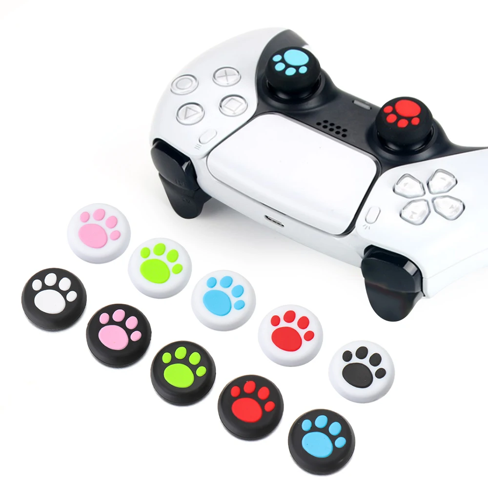 Silicone Cover Protector para Sony PlayStation 5, Thumb Sticks, Controller Caps, PS5, PS4, PS4, XBox, novo, 4 pcs