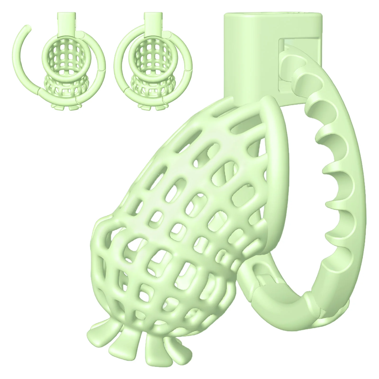 3D Printed Adjustable Snap Ring Resin Men's Chastity Cage Fresh Flower Cage Styling CB Penis Lock SM Conditioning Abstinence Toy