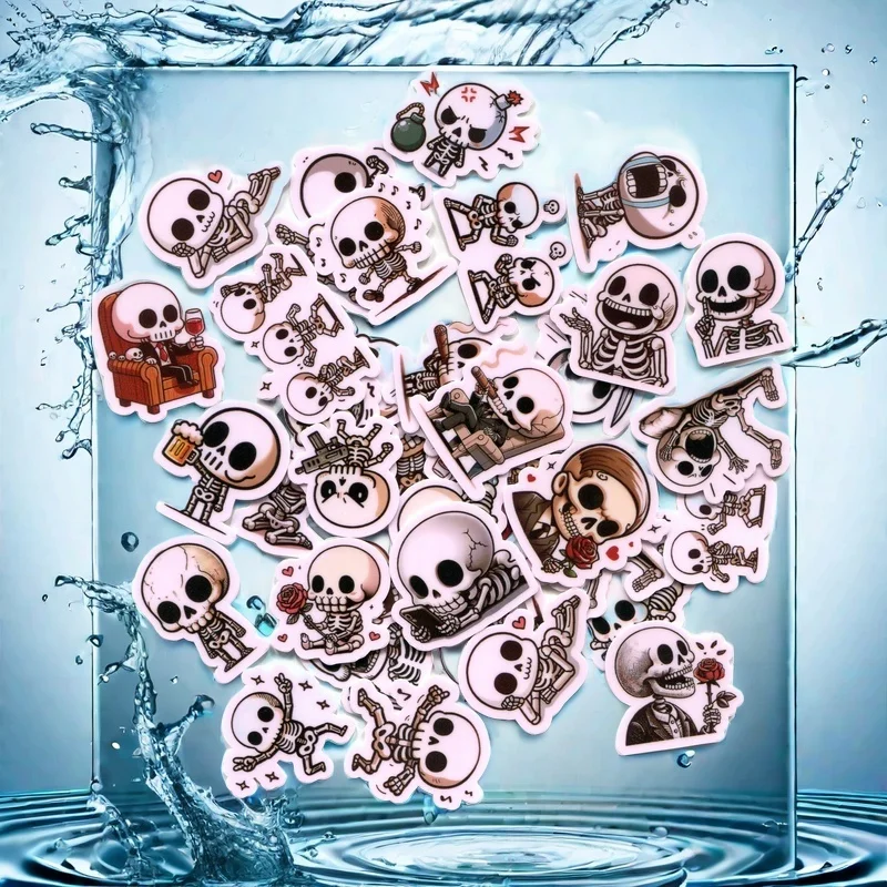 40 SZTUK Czaszka Czaszka urocza naklejka zrób to sam