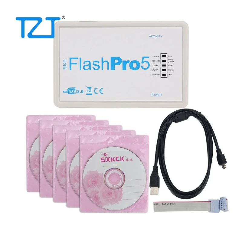 

TZT FlashPro5 Programmer Tool Download Cable Debugger Replacing Pro4 and Pro3 for Actel Microsemi