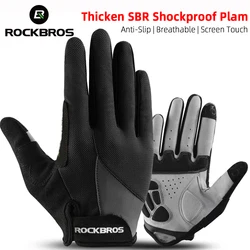 ROCKBROS Bike Gloves Spring Autumn Breathable Full Finger Bicycle Gloves Mittens Screen Touch Outdoor MTB Road Cycling Gloves