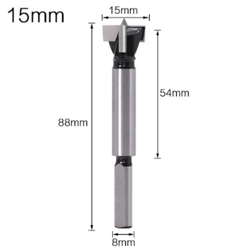 3 Inch Forstner Bit Forstner Drill Bits With Triangular Shanks Contain 12 Mm, 15 Mm, 17 Mm, 20 Mm And 23 Mm