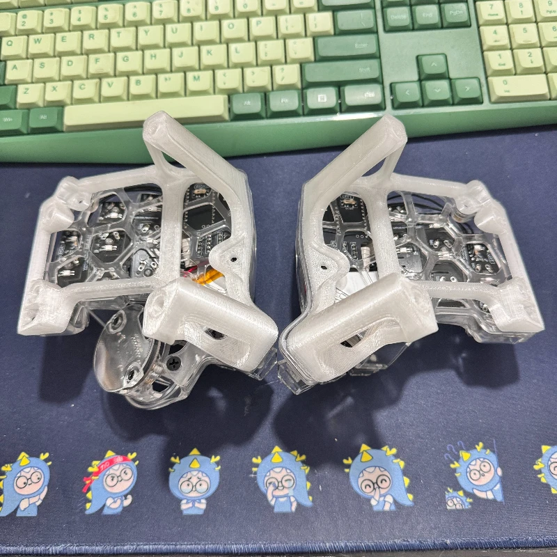 Hot Sales Charybdis 3X5 Nano Split Keyboard Kit Custom Hotswap Wireless RGB Bluetooth Trackballtransparent Resin Split Teclado