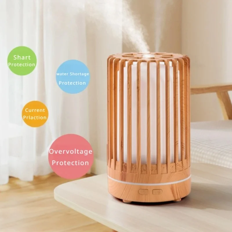 Humidifier With Colorful Lights Bird Cage Ultrasound Humidifier USB 200ML Low Noise Water Shortage Auto Power Off