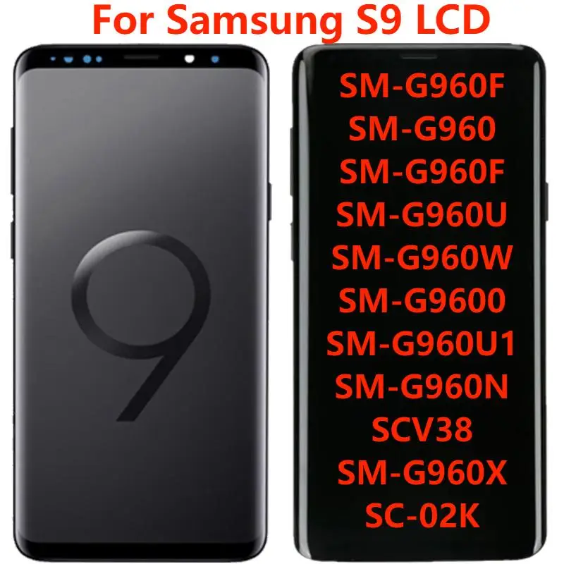 

5,8 ''AMOLED для Samsung S9 SM-G960F G960 G960U ЖК-дисплей с рамкой сенсорный экран дигитайзер в сборе запасные части для ремонта