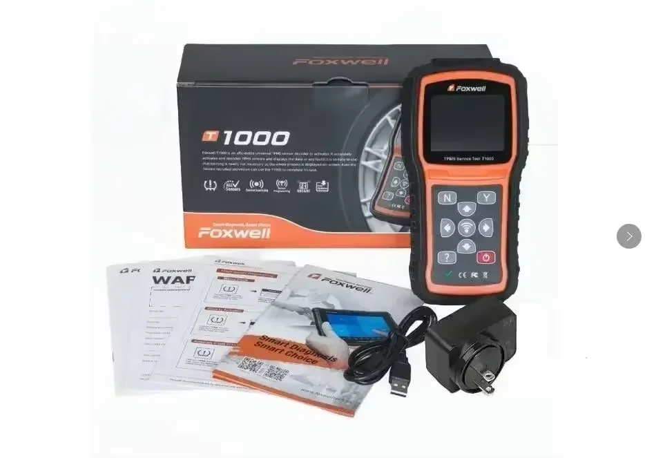 Best Foxwell T1000 TPMS Tool TPMS Sensors Programming Activate Check RF Key FOB Tire Pressure Monitoring System Auto Tester A++