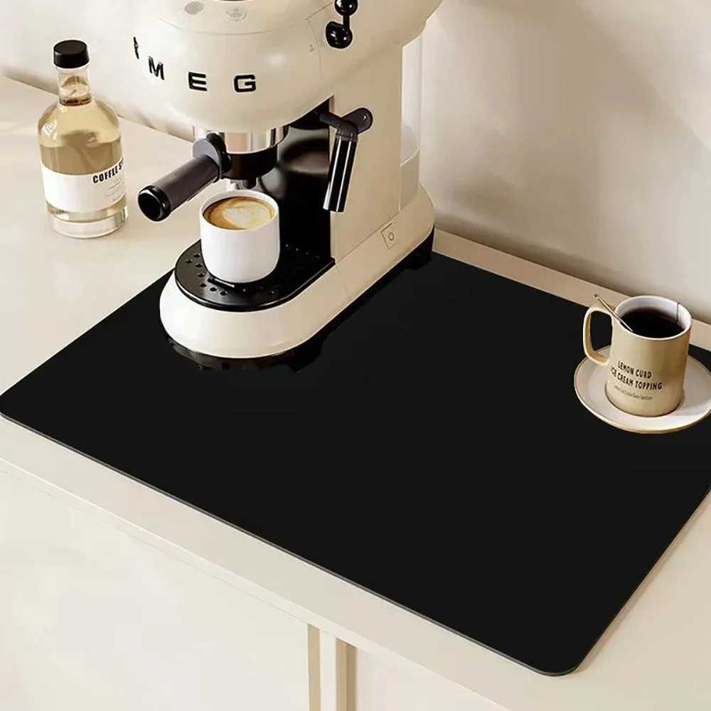 Super Absorbent Anti-slip Coffee Dish Large Kitchen Absorbent Draining Mat Drying Mat Quick Dry Bathroom Drain Pad